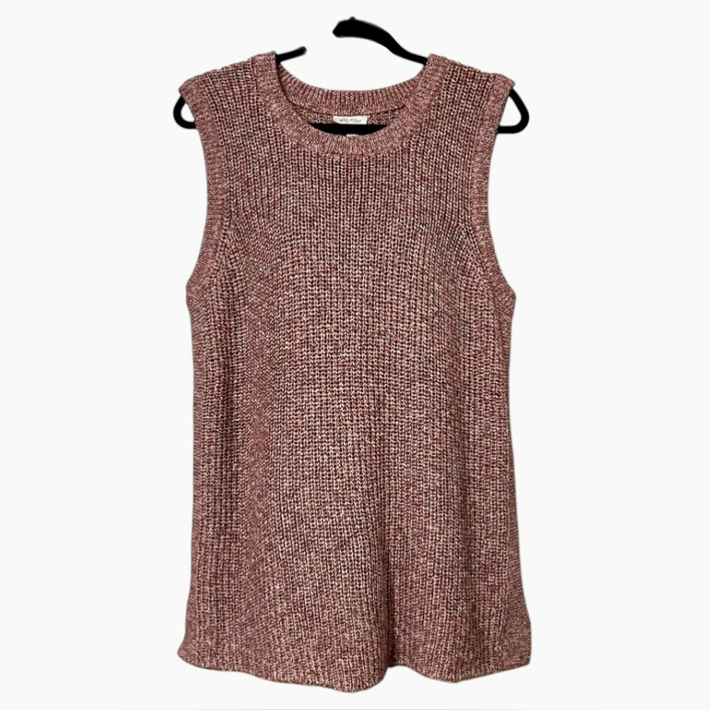 Ella Moss Women’s Marge Sleeveless Ribbed Quality Knit Crewneck SweaterJr XXL